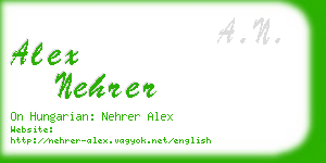 alex nehrer business card